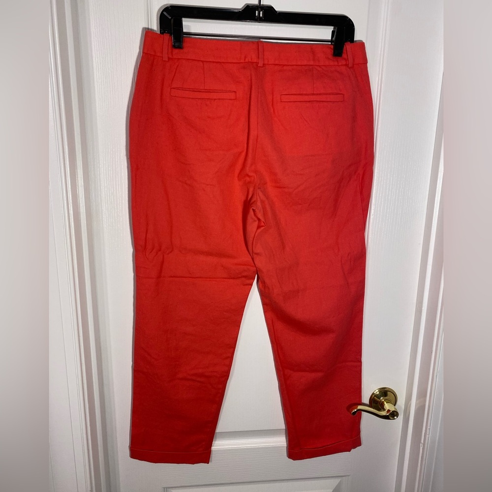 J.Crew Wool Cafe Capri Pants Hot Pink Size 8 - Picture 3 of 5